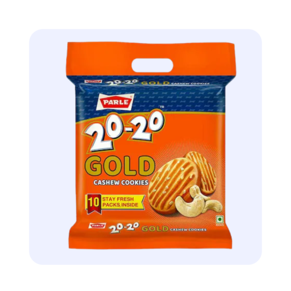 Parle 20-20 Gold Cashew Cookies | 1Kg Family pack