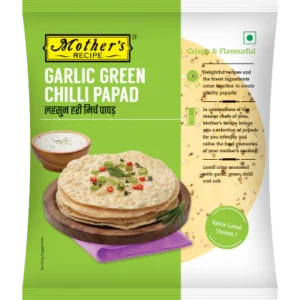 Mother's Garlic Green chilli Papad 180 Grams | Papad