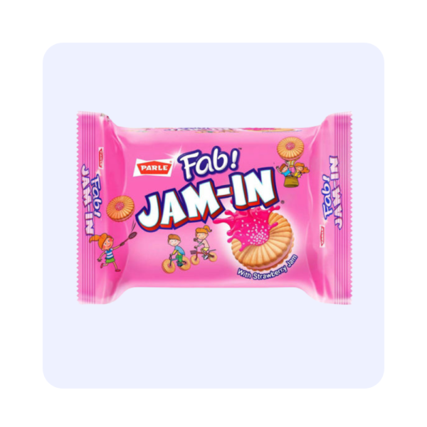 Parle Fab JAM-IN biscuits with Strawberry jam|55 grams