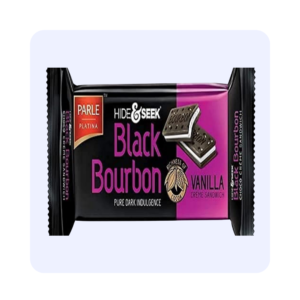 Parle Black Bourbon biscuits Vanilla Flavored.