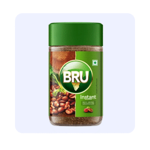 Bru instant coffee powder bottle