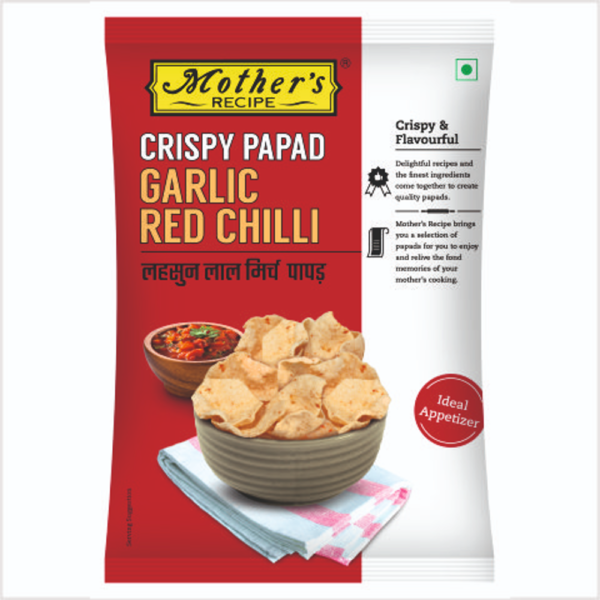 Mother's Garlic Red Chilli Papad 90 Grams