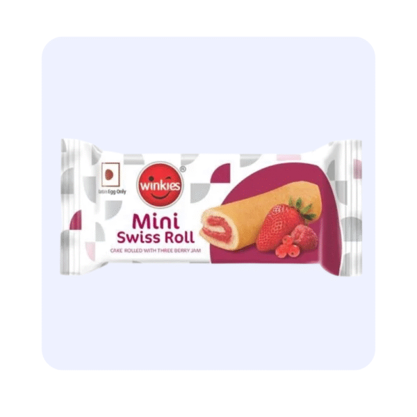 Winkies Mini Swiss Roll Strawberry 25 Grams