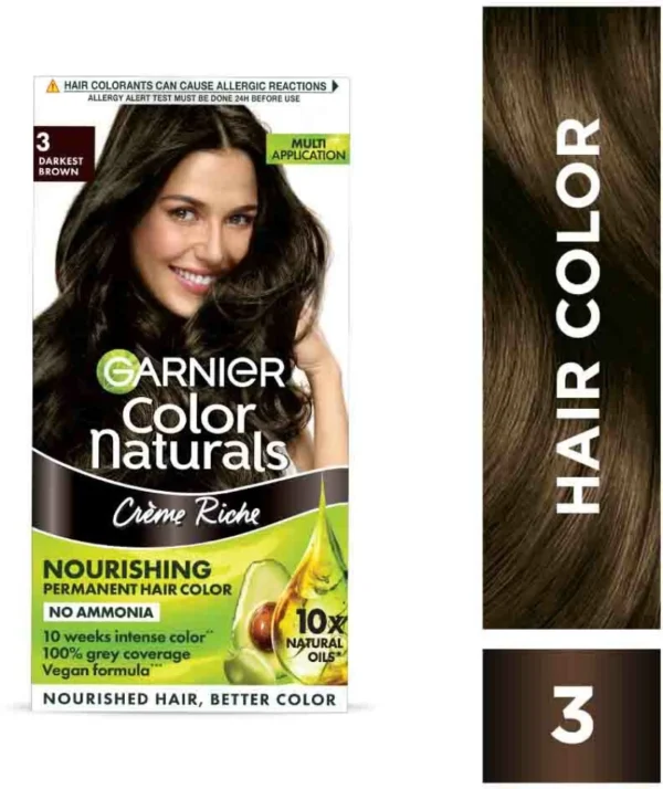 Garnier Color Naturals 3 Darkest Brown 70ml+60g