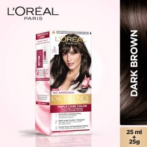 Loreal Paris Excellence Hair Color 3 Dark Brown 25g+25ml
