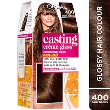 Loreal Casting Creme Gloss Conditioning Hair Color 400 Dark Brown 87.5g+72ml