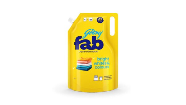 Godrej Fab Liquid Detergent Refill Pouch For Machine & Hand Wash 1L