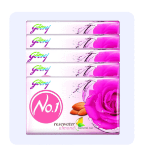Godrej No1 Rosewater Almond Buy4 get 1(5 X 100g)
