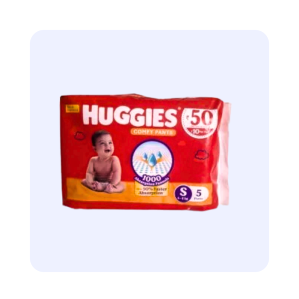 Huggies Comfy Baby Diaper Pants S- size(5 Pants)
