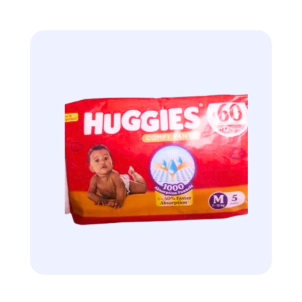 Huggies Comfy Baby Diaper Pants, M-size (5 Pants)