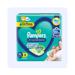 Pampers All Round Protection New baby (upto 5kg) 8Pants
