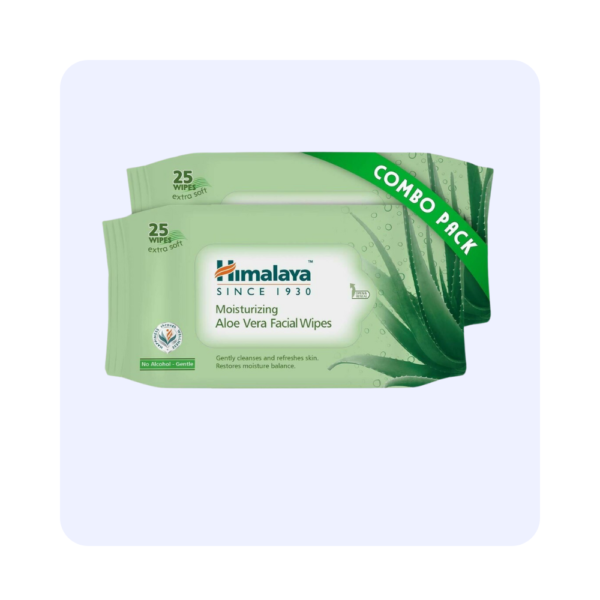 Himalaya Aloe Vera Facial Wipes combo Pack