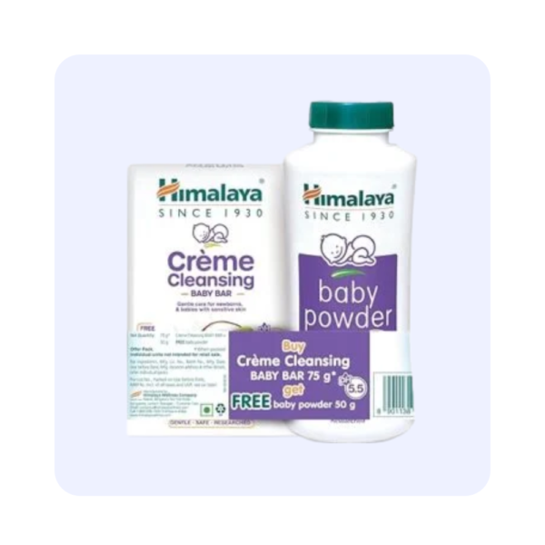 Himalaya Baby Powder  50g With Free Creme Cleansing Baby Bar75g
