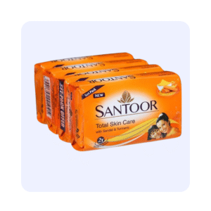 Santoor Skin Moisturising Sandal & Turmeric Set Pack of 4 Each 75g