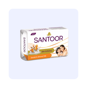 Santoor Skin Softening Sandal & Almond Milk Each 42g