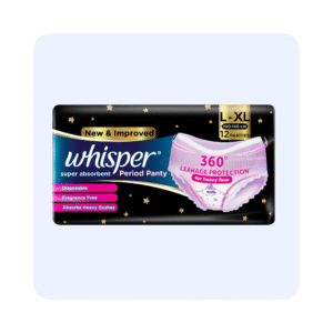 Whisper period panty L-XL(100-140cm) 12 pads