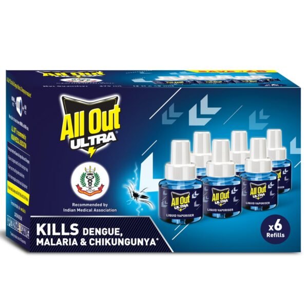 All Out Ultra Liquid Vaporiser Pack of 6 (45ML*6)
