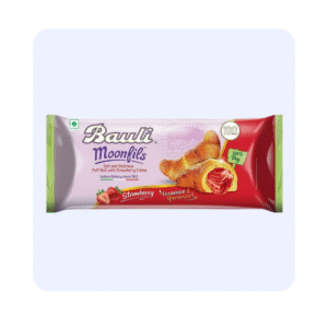 Bauli Moonfils Strawberry puff rolls 45 Grams