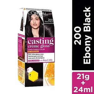 Loreal Casting Creme Gloss Conditioning Hair Color 200 Ebony Black 21g+24ml