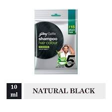 Godrej Selfie Shampoo hair Color Natural Black  18 ML Short hair