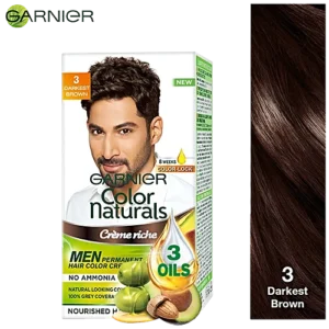 Garnier Color Naturals Men Hair Color 3 Darkest Brown 30g+30ml