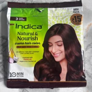 Indica Natural & Nourish Creme Hair Color Dark Brown 3 (12g+12ml)