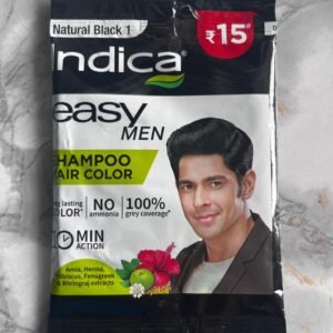 Indica Easy Men Shampoo Hair Color Natural Black 10 ML