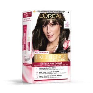 Loreal Paris Excellence Hair Color 3 Dark Brown 100g+72ml