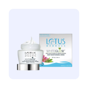 Lotus Herbals SPF 20 Pa+++ White glow Skin Whitening and Brightening Deep MoisturisingCream