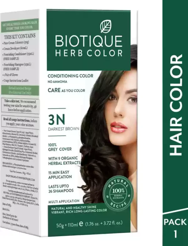 Biotique HerbColor 3N Darkest Brown