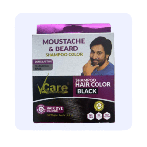 Vcare Moustache & Beard Shampoo Hair Color 5 ML Black