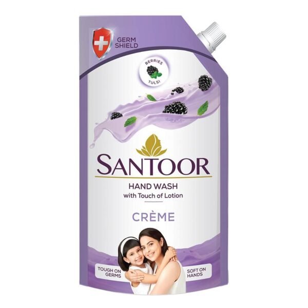Santoor Creme Hand Wash 675 ml - Image 2
