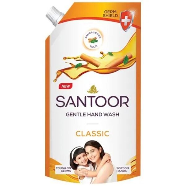 Santoor Classic Gentle Hand Wash, 675ml - Image 2
