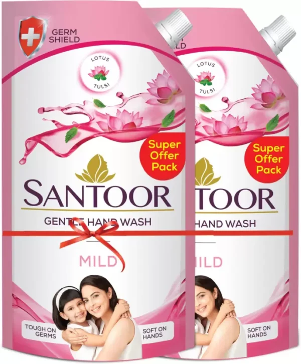 Santoor Mild Hand Wash 360ml - Image 2