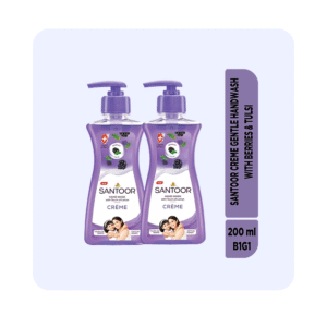 Santoor Berries & Tulsi Pump Bottle (Pack Of 2)Hand Wash Pump Dispenser 200ml