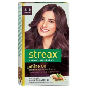 Streax Cream Hair Color 3.16 Burgundy 50g + 50ML