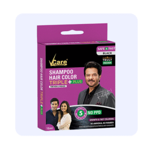 Vcare Shampoo Hair Color triple plus 15 ML Black