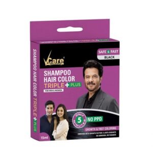 Vcare Shampoo Hair Color triple plus 15 ML Black