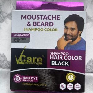 Vcare Moustache & Beard Shampoo Hair Color 5 ML Black