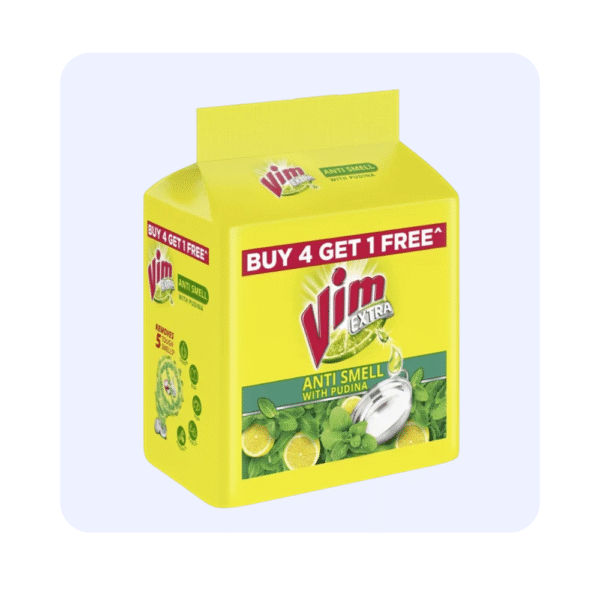 Vim Pudina dishwash bar/soap 4*190g+190g buy4 get 1
