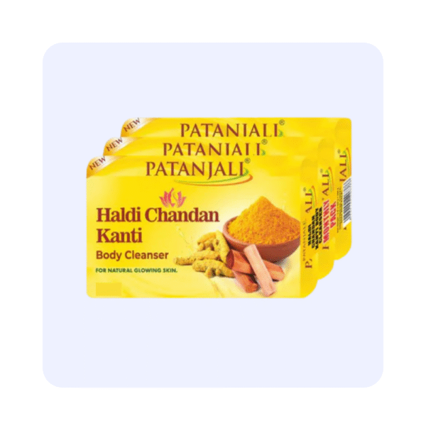 Patanjali Haldi Chandan Kanti Body Cleanser Soap Pack Of 3