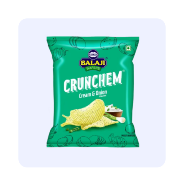 Balaji Wafers Crunchem Cream & Onion Flavour 135g