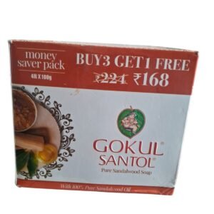 Gokul Santol Pure Sandalwood Soap Buy 3 Get 1 Free (each 100g)