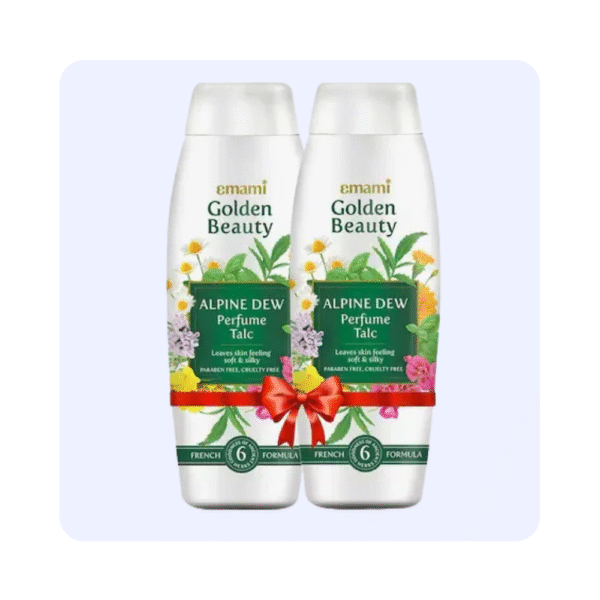 Emami Golden Beauty Alpine Dew Perfume Talc (400g+400g) super saver pack