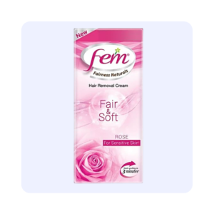Fem Hair Removal Cream Fair & Soft Rose For Sensitive Skin 60g