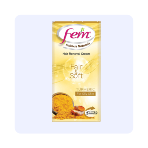 Fem Fairness Naturals Hair Removal Cream Fair & Soft Turmeric For Oily Skin 60g