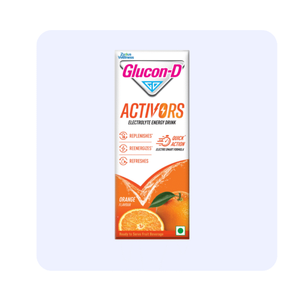 Glucon-D Activors Electrolyte Energy Drink Orange Flavour 200ml