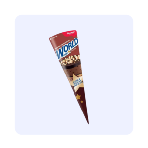 Havmor Lotte Double Belgian Chocolate World Cone