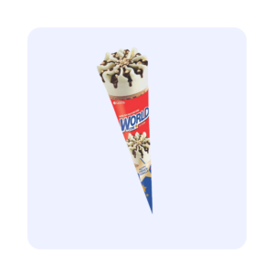 Havmor Lotte Nutty French Vanilla World Cone