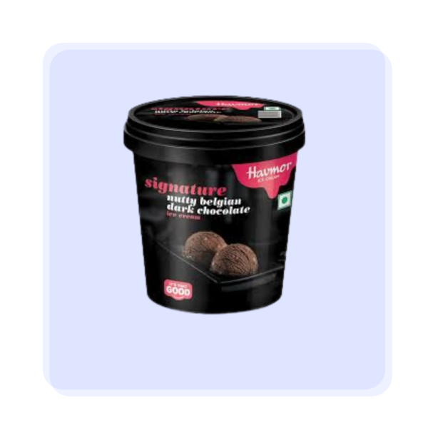 Havmor Nutty Belgian dark Chocolate Cup Ice Cream 125ml